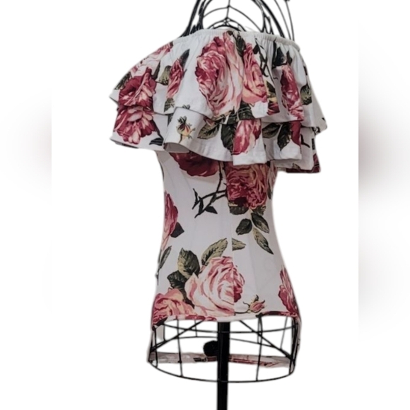 Rue 21 Floral Off-Shoulder Bodysuit - Picture 3 of 7